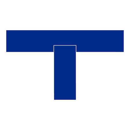 Superior Mark Floor Markings, Ts, 2in, Blue IN-40-278I